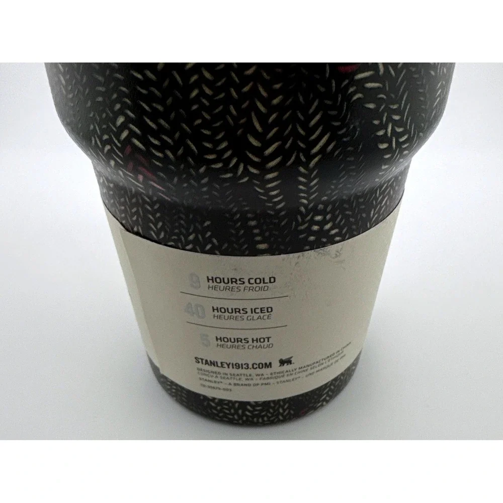 Stanley x CALIA 30oz Quencher H2.0 FlowState Tumbler Black White Pattern NWT